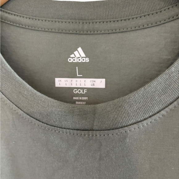 Adidas Men's Green Logo Short Sleeve Tee Size L - Picture 3 of 3